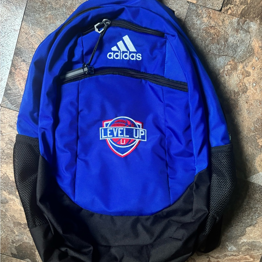Adidas Blue and Black Sporty Backpack